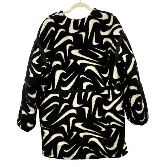 Nike Fleece High Pile Logo Long Coat Jacket Size Medium NWT - Picture 5 of 11